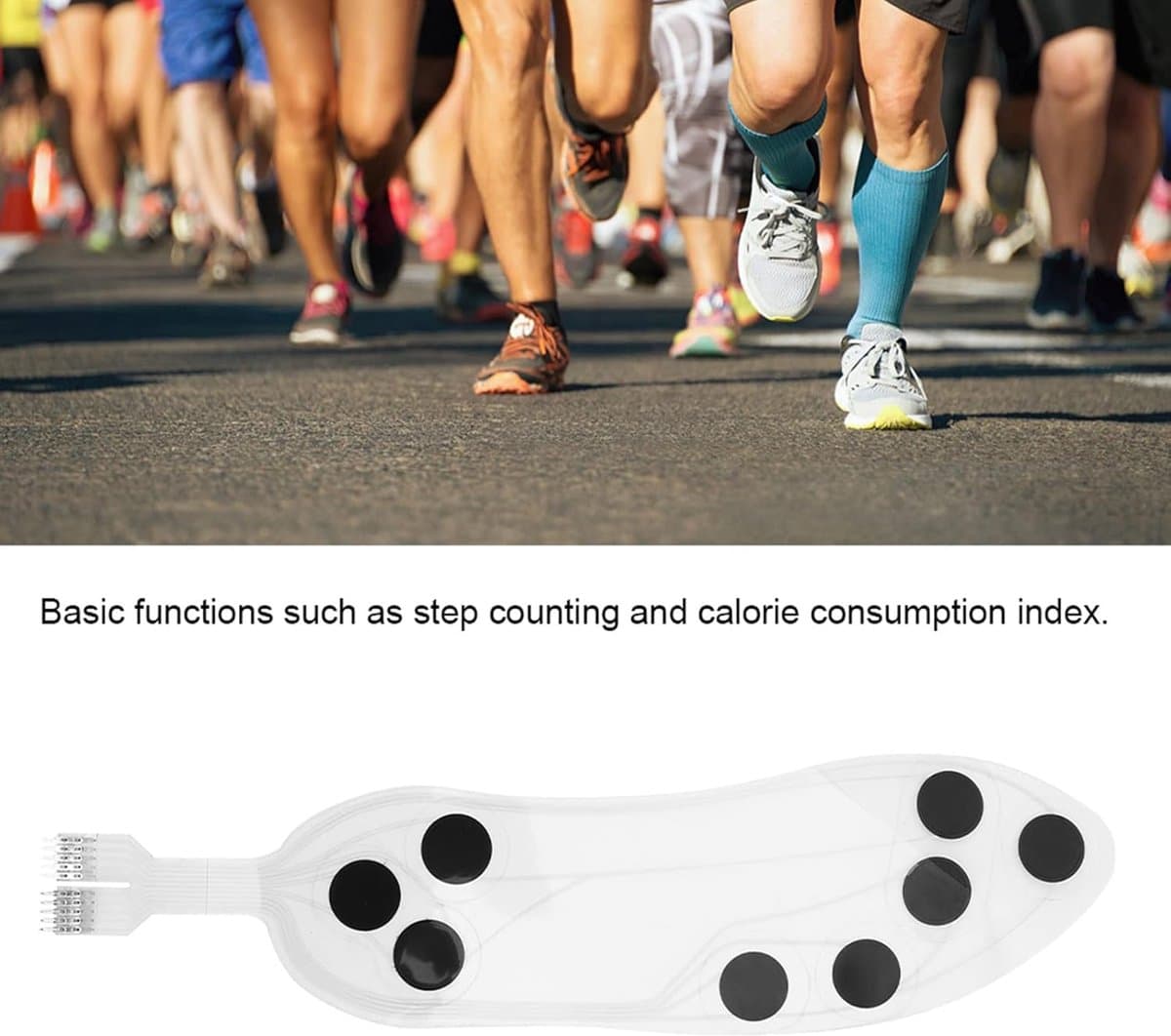 Slimme Binnenzool - Druksensor Schoen - Fitness Tracking - Real-time Gait Monitoring - 1 cm dik - Zwart