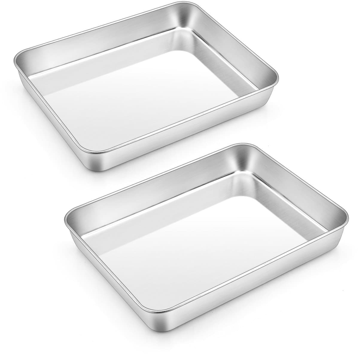 Dailygoody - Bakplaatset - Roestvrij Staal - Ideaal voor Bakken en Braden - Silver - Vaatwasserbestendig - Duurzaam en Gezond - Geschikt voor Kleine O