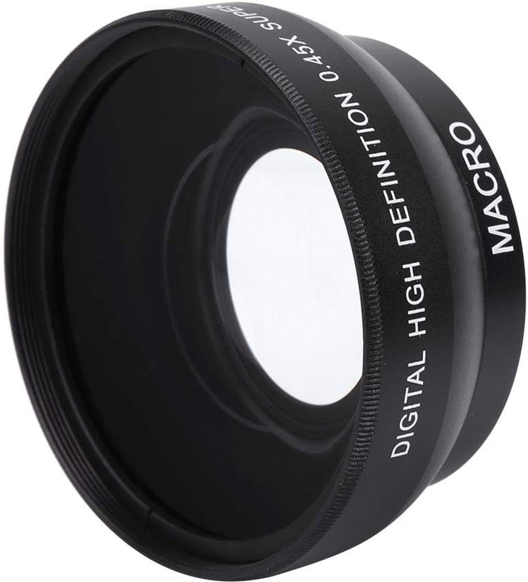 OmGoods - Dailygoody - Camera Lens - 0,45x Groothoek Lens - Waterbestendig - Zwart - Krasbestendig - Geschikt voor 49mm lenzen - Optisch glas