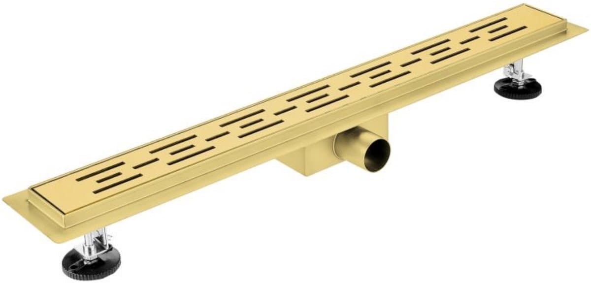 Aloni Rvs Douchegoot Compleet 90cm kleur Geborsteld Goud