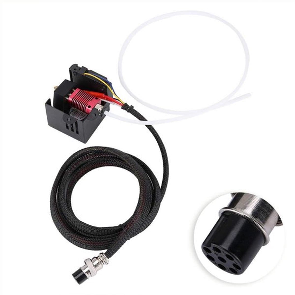 3D-printer MK8-extruderset, roestvrijstalen J-kop MK8-extruder hot-end + spuitset geschikt voor Creality CR-10 / 10S / S4 / S5