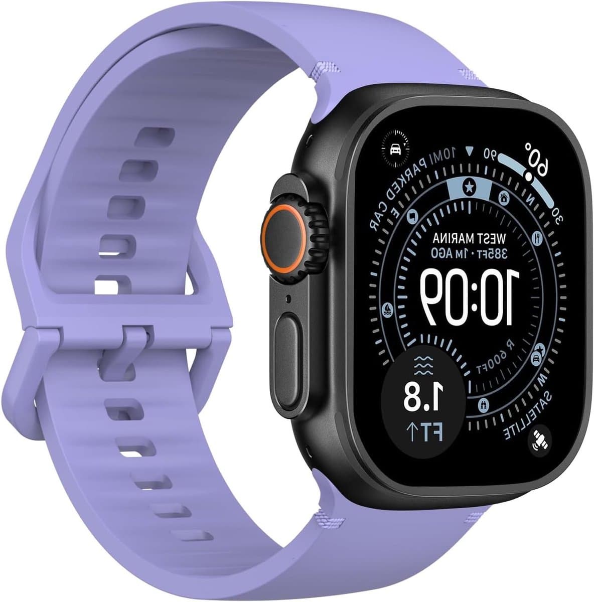 Ademend Siliconen Sportband voor Apple Watch Ultra en Series - Vervangband voor Mannen en Vrouwen, Paars, Geschikt voor Diverse Maten