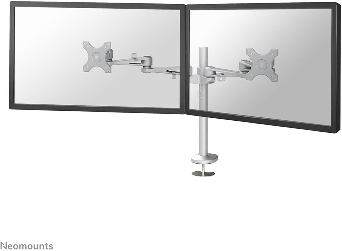 Neomounts FPMA-D935DG Monitorarm 2 schermen - 10-27" - 0-6 kg/scherm - zilver