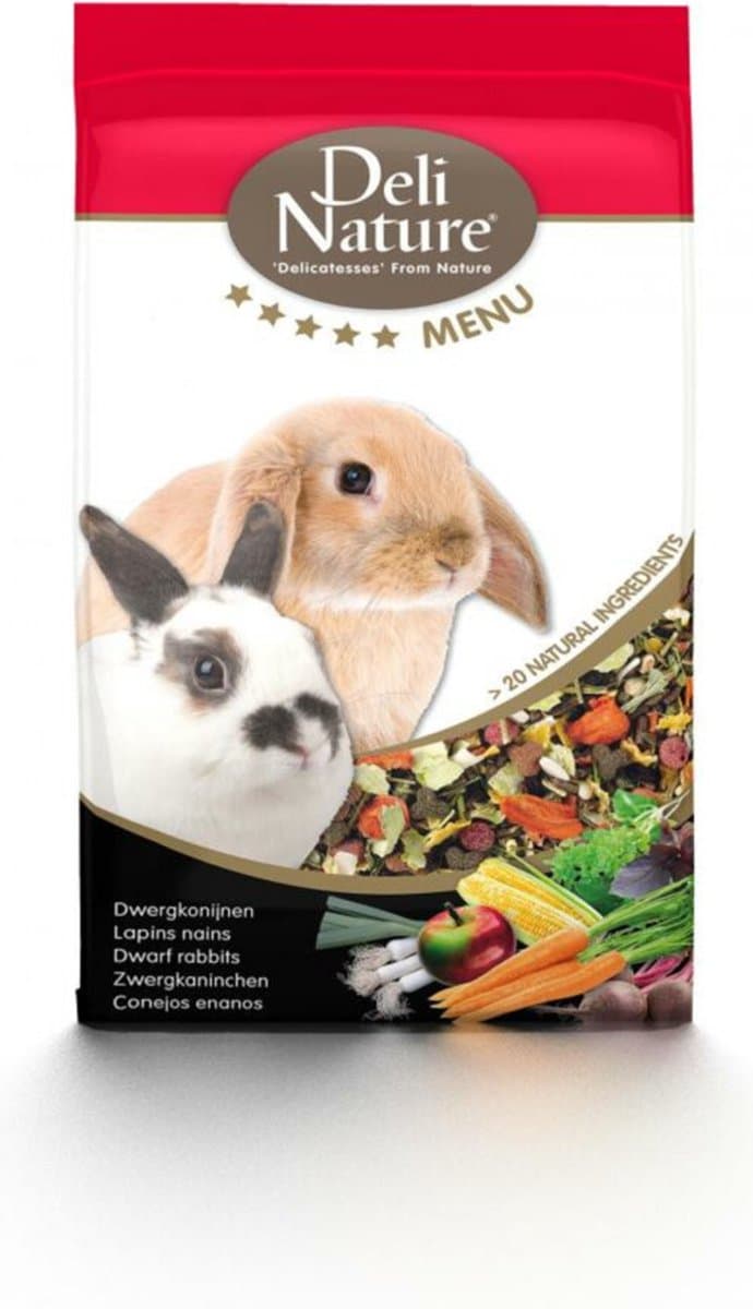 Deli Nature 5 Sterren Menu Dwergkonijn 750 gr