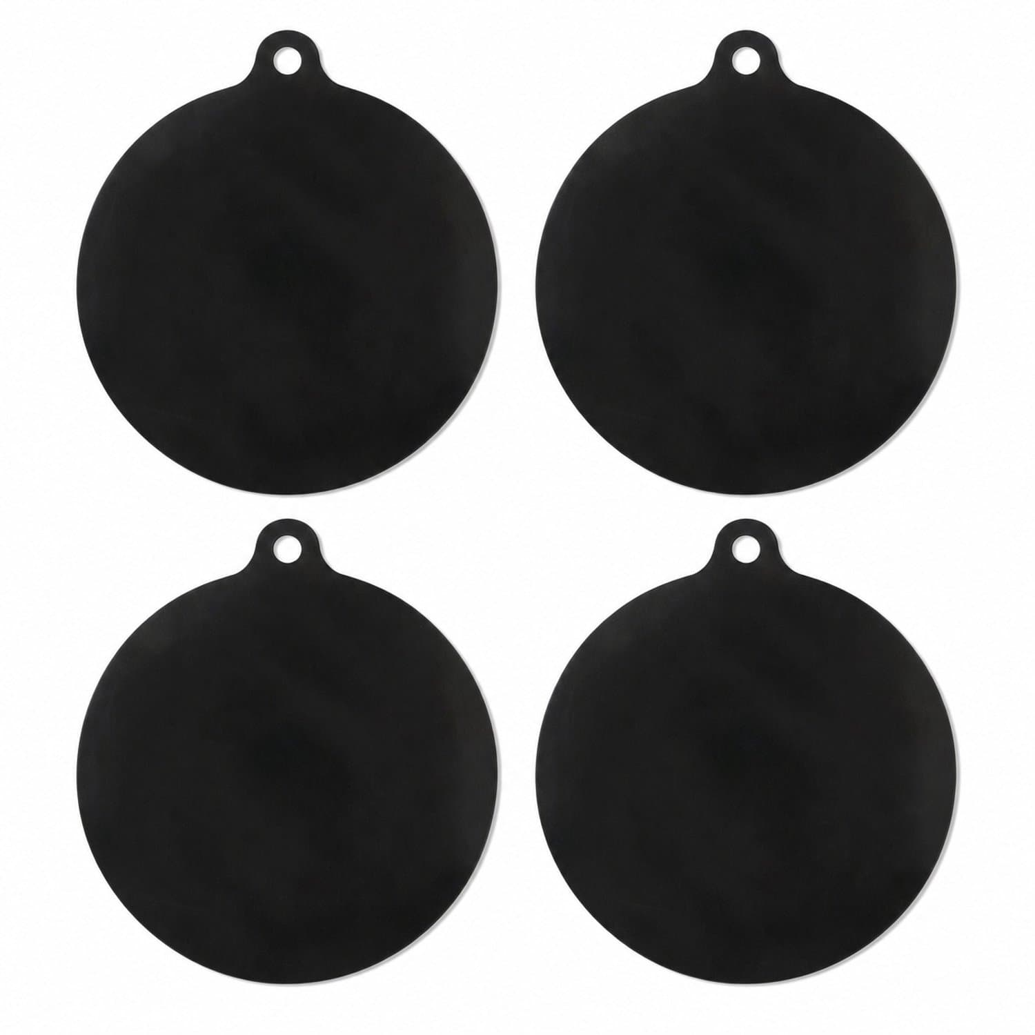 Inductieplaat beschermer - Inductie matjes rond - Inductiemat siliconen - 22 cm - Set van 4 - Zwart - STEGGER