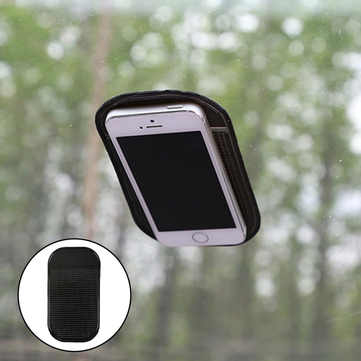 Antislipmatten voor het dashboard, binnenmatten van wasbare siliconengel, voor mobiele telefoon, sleutels, zonnebril
