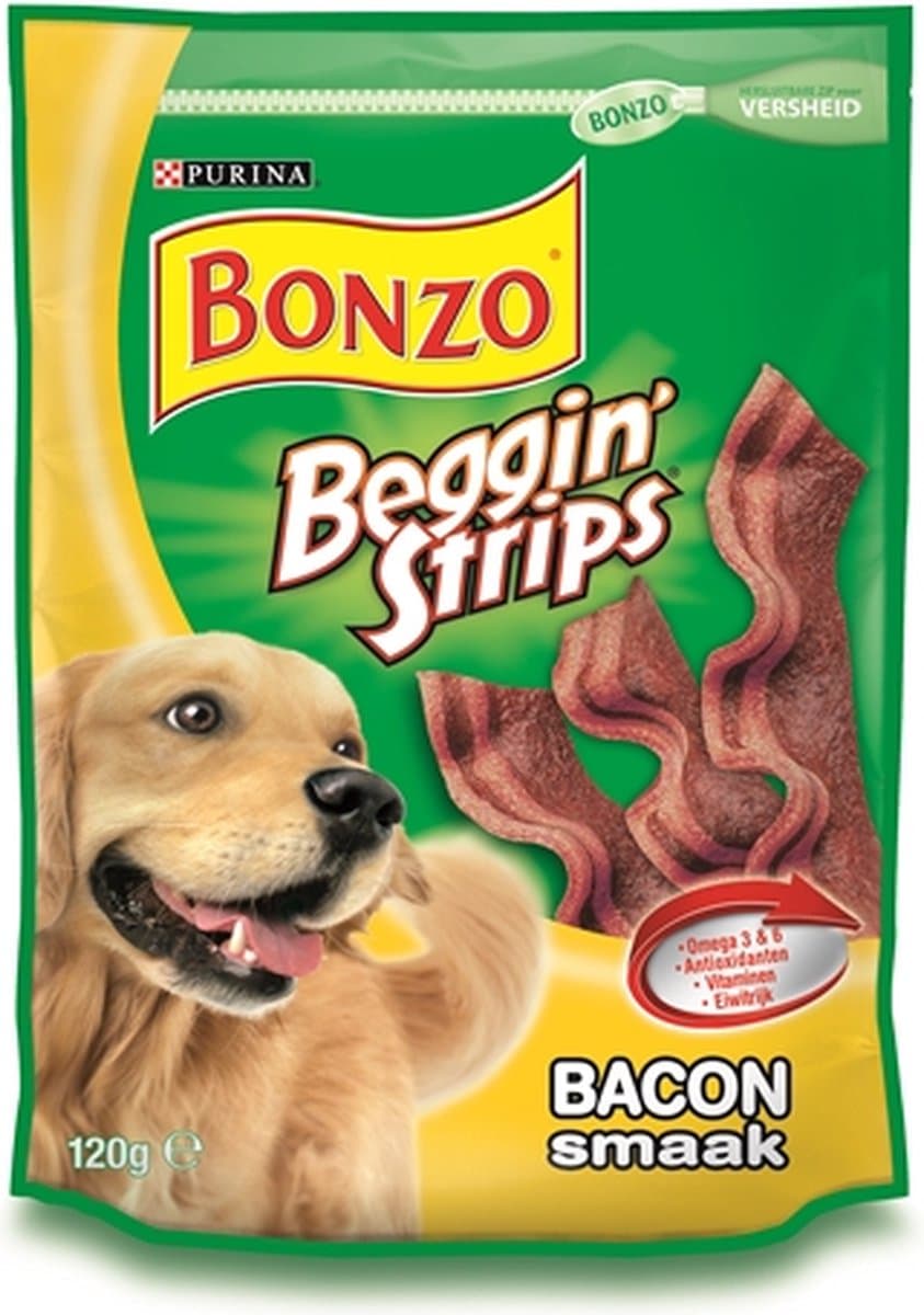 BONZO BEGGIN' STRIPS BACON 6X120GR