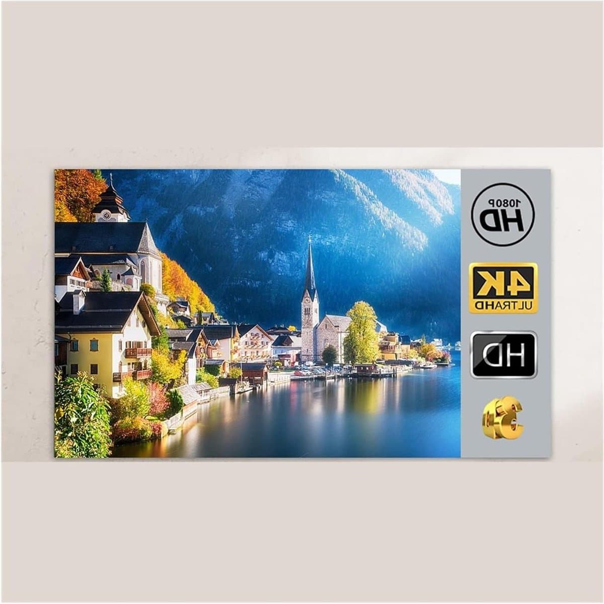 Projectiescherm - Beeldscherm Doek - Film Kijken - Omgevingslicht Afwijzend - 60 inch - Grijs
