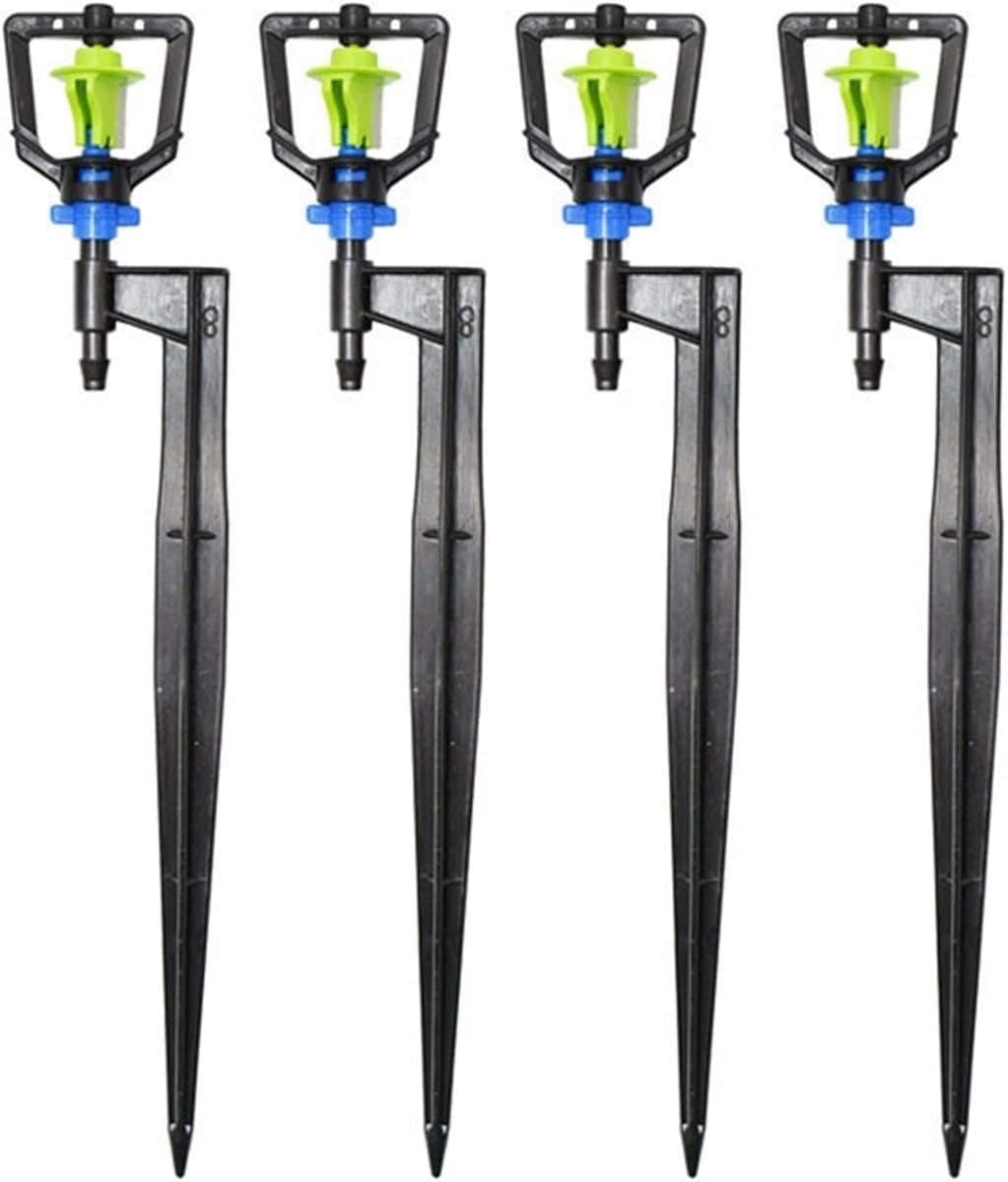 Roterende Sprinkler Nozzles - Spike Sprinklers Druppelaars - Efficiënte Tuinirrigatie - 360 Graden Rotatie - 30 Stuks - Zwart