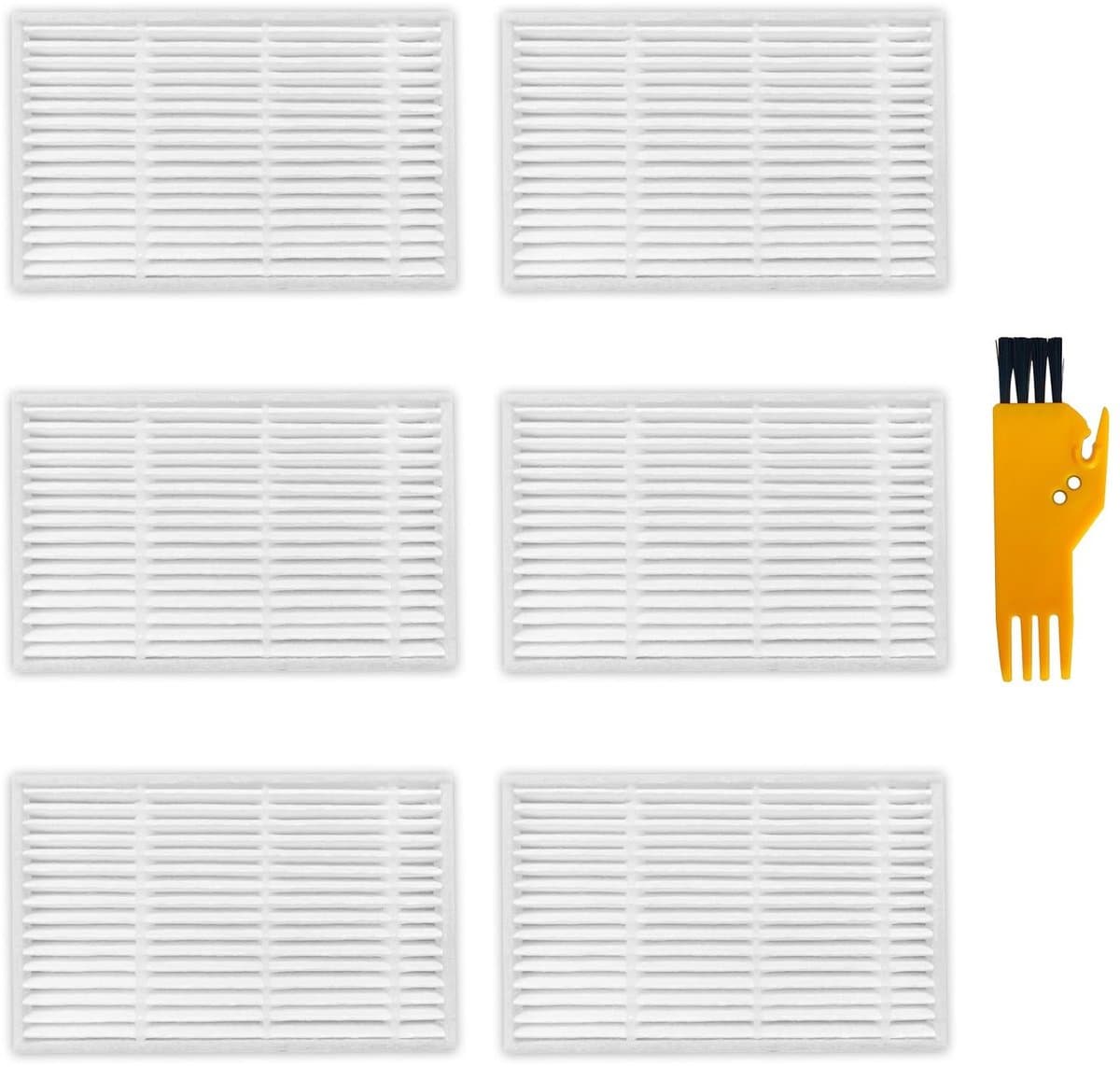 Dailygoods- Filter 6 Stuks - HEPA-filter - Stofzuigerfilter - Compatibel met Tapo RV30/RV20 - Wasbaar en herbruikbaar - Effectief 99,98% stofverwijdering