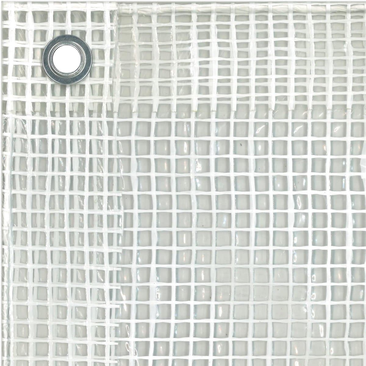 Cover All netzeil met oogjes, 2,00 x 3 m, transparant wit, 150 g/m², dekzeil voor hout, tuinmeubelen, auto's, zwembaden, beschermend zeil met metalen ogen, waterdicht en scheurvast