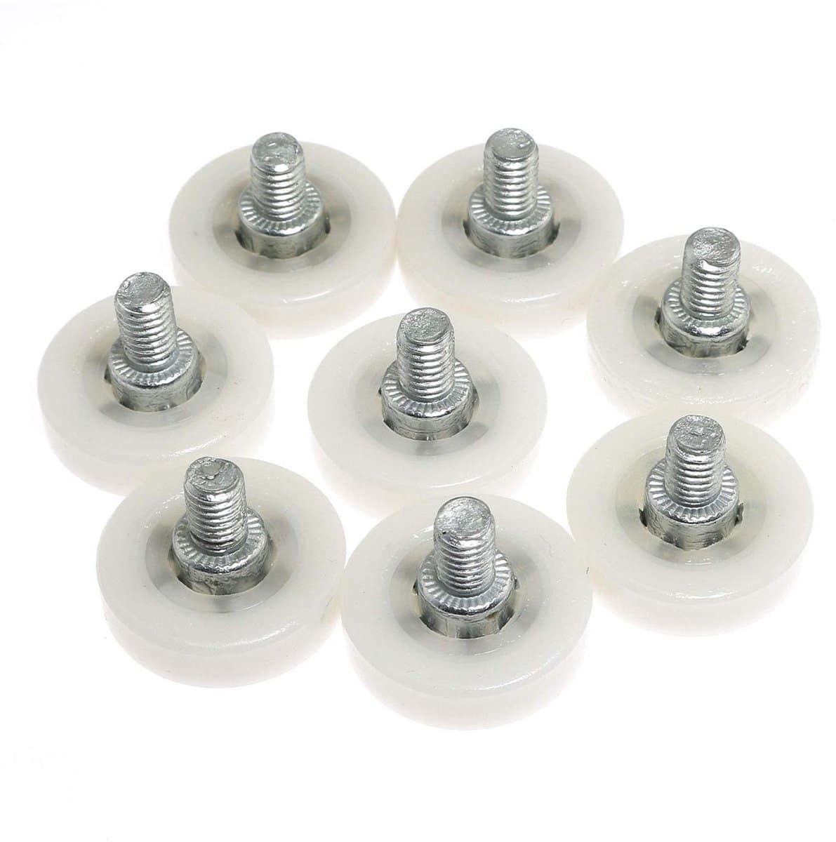 Nylon Katrol - Lade Wiel - Meubels Verplaatsen - Geluidsarm Ontwerp - 25 Mm Diameter - Wit