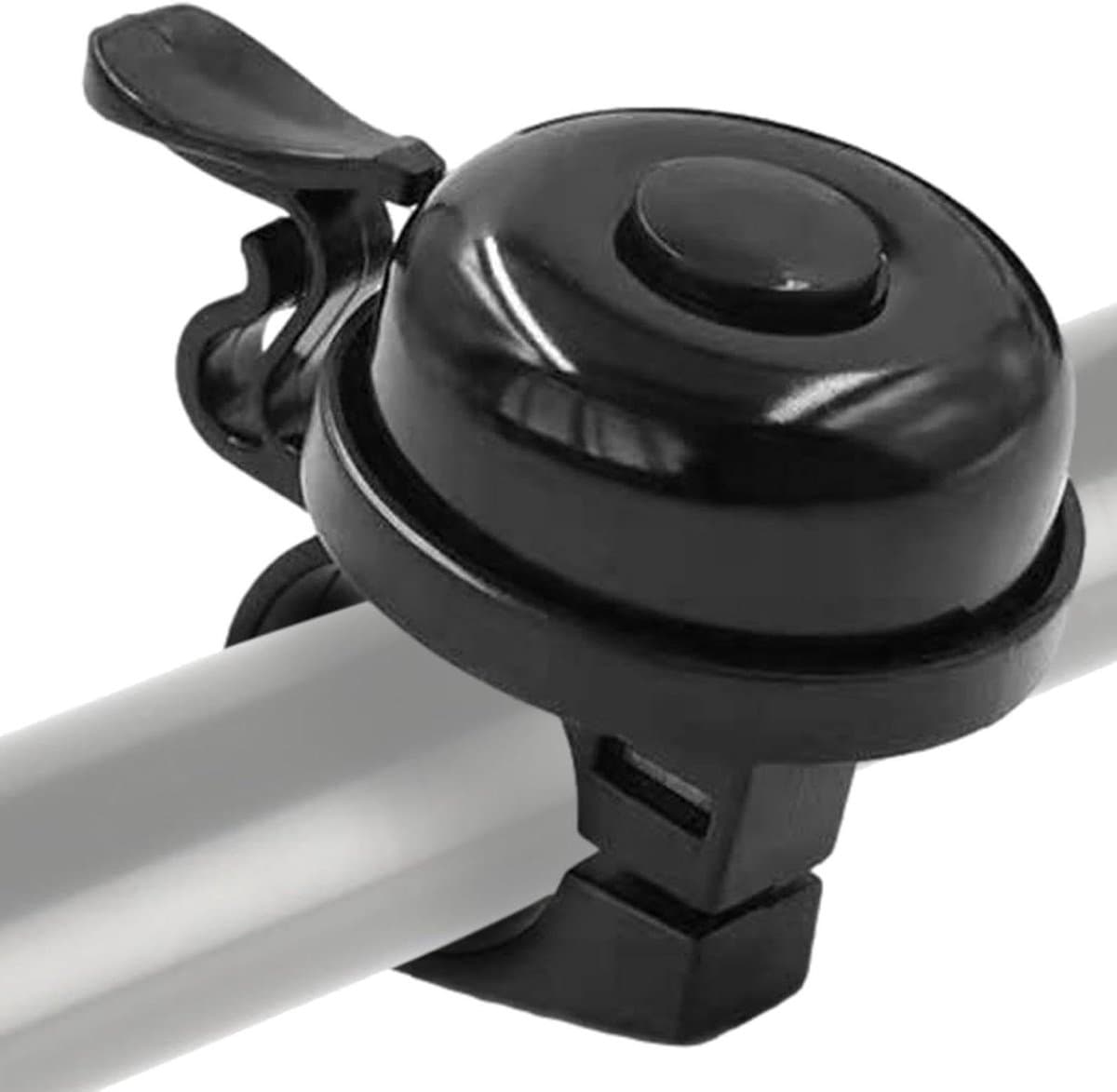 Fietsbel Aluminium - Fietsring Bel - Veilig Fietsen - Heldere Luide Klank - 22.2mm - Zwart