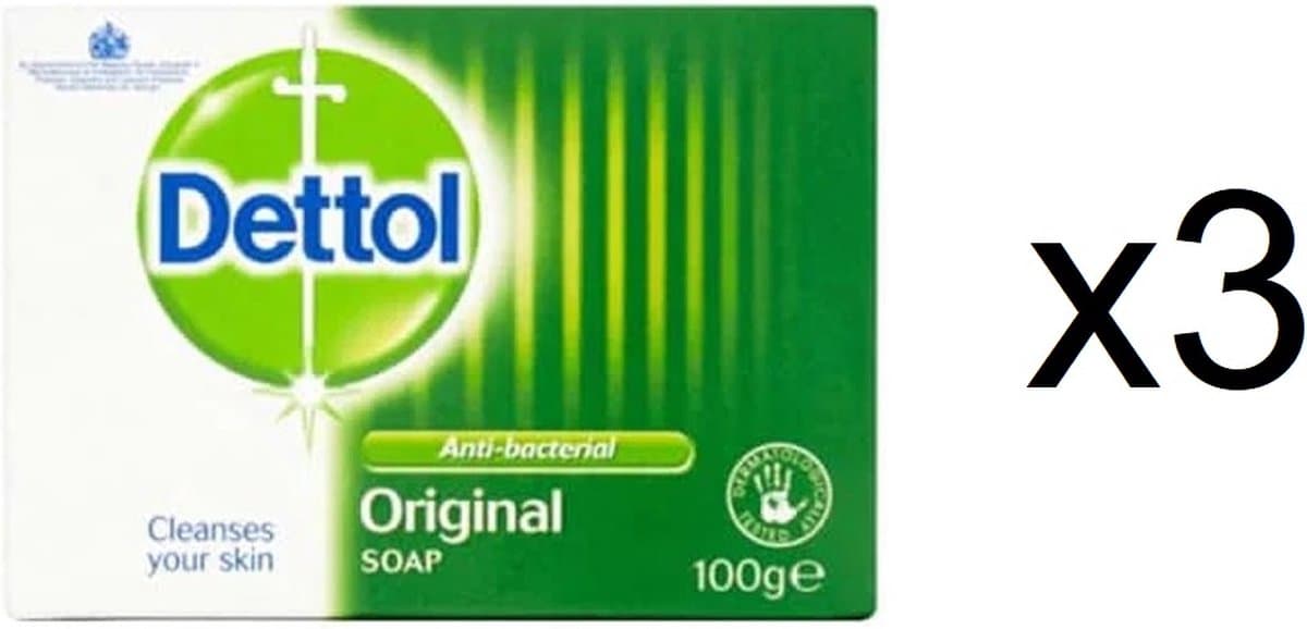 Dettol Antibacteriële zeep blokje -Original Protect - Desinfecterende blokje/tablet/handzeep (3x100 g)