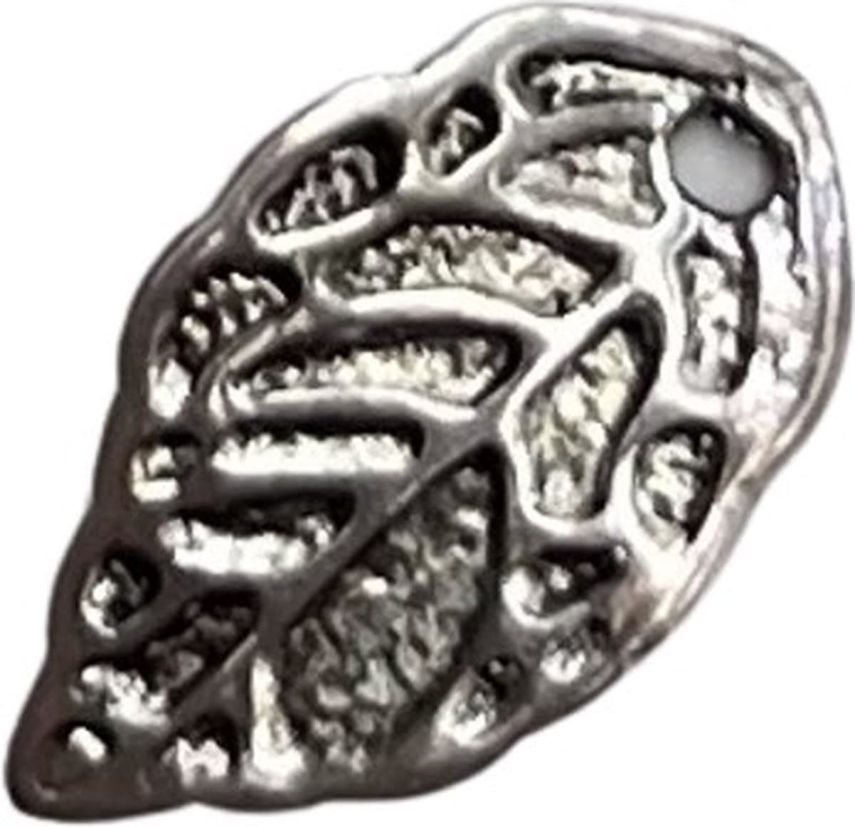 Haarbedel blad massief zilverkleurig - Hair beads - Dreadlock sieraden - Haar bedels - Dreadlock kralen - Dreadlocks producten - Dreadlock beads - Dreadlock accessoiries - Dreadlock accesoires