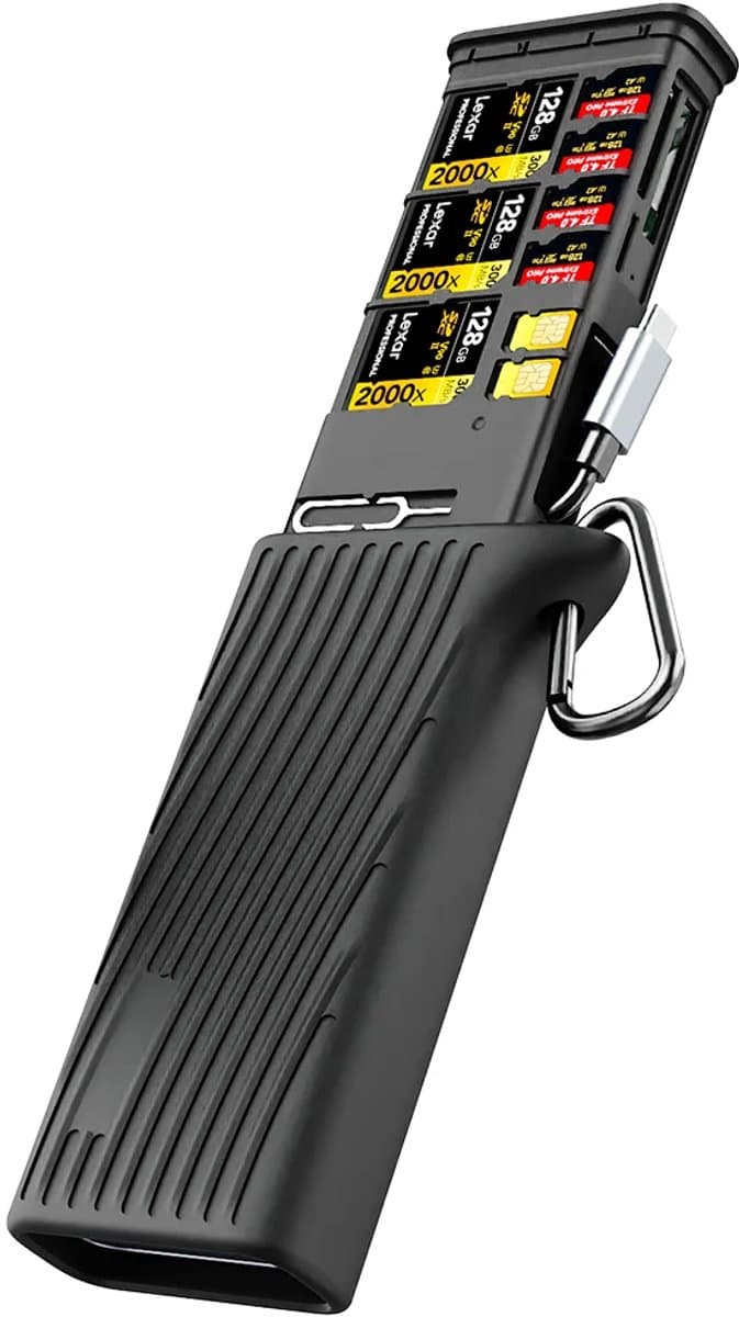 Rocketek CR372 - Geheugenkaartlezer - CFexpress Type A - USB C - Spatwaterdichte opslagcase