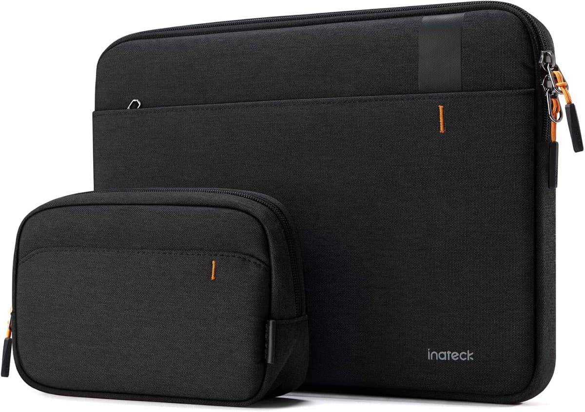 Inateck Laptoptas, 360 graden bescherming, compatibel met 15,3 inch MacBook Air M5/A3448, M4/3241 M3/A3114, M2/A2941 2026-2023, 14,4 inch Surface Laptop Studio
