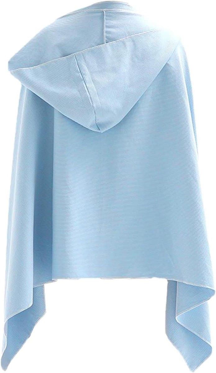 Handdoek met capuchon - Microvezel badjas - Sport en strand - Sneldrogend materiaal - 80x160 cm - Blauw