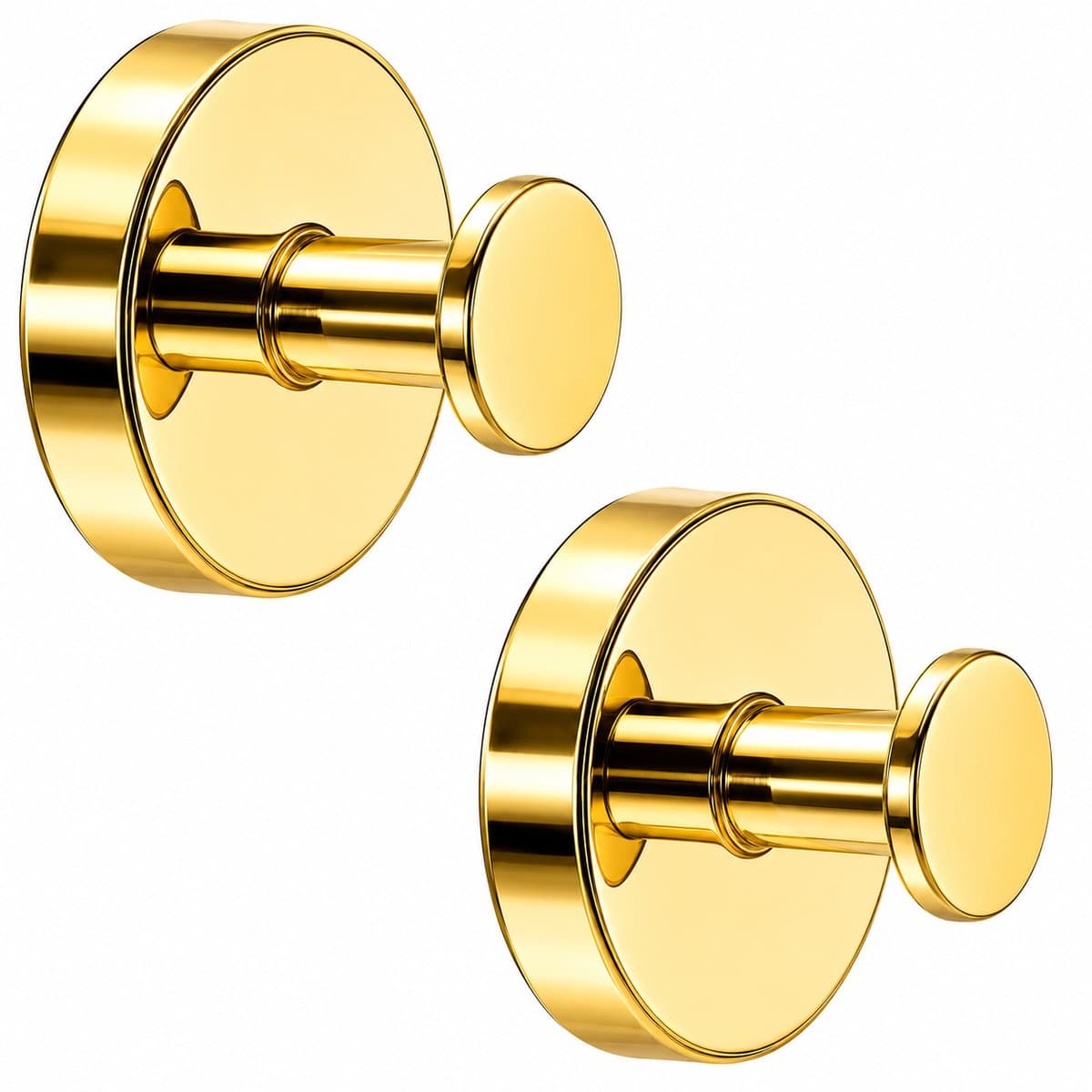 BOTC handdoekhaakjes - haken - Handdoekhouder Met Zuignappen - RVS - Set van 2 - Ø 60 mm - Goud