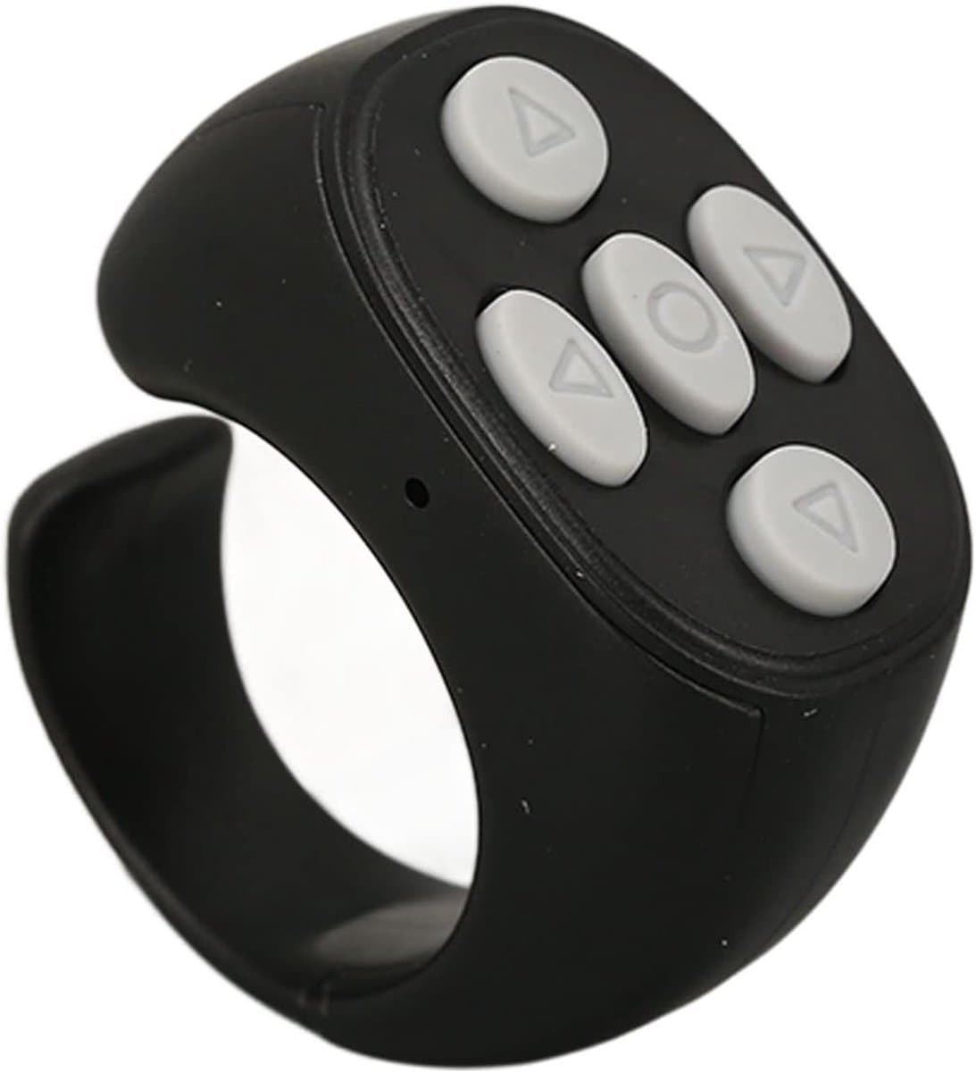 Bluetooth 5.3 Slimme Ring Controller voor TikTok en E-boek, Draadloze Afstandsbediening voor Pagina Omhoog en Omlaag, Compatibel met Android en iOS, Zwart