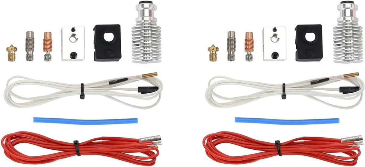 3D Printer Extruder Kit - Verwarmingsblok Kit - Printen met Hoge Temperatuur - Volledig Metalen Nek - 2 Stuks - Willekeurig