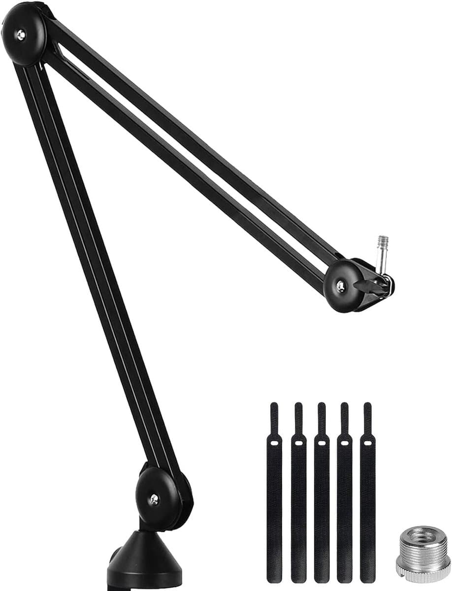 Microfoon Arm - Studiestandaard - Opnemen Podcasts - Verbeterde Stabiliteit - 50cm Armlengte - Blauw