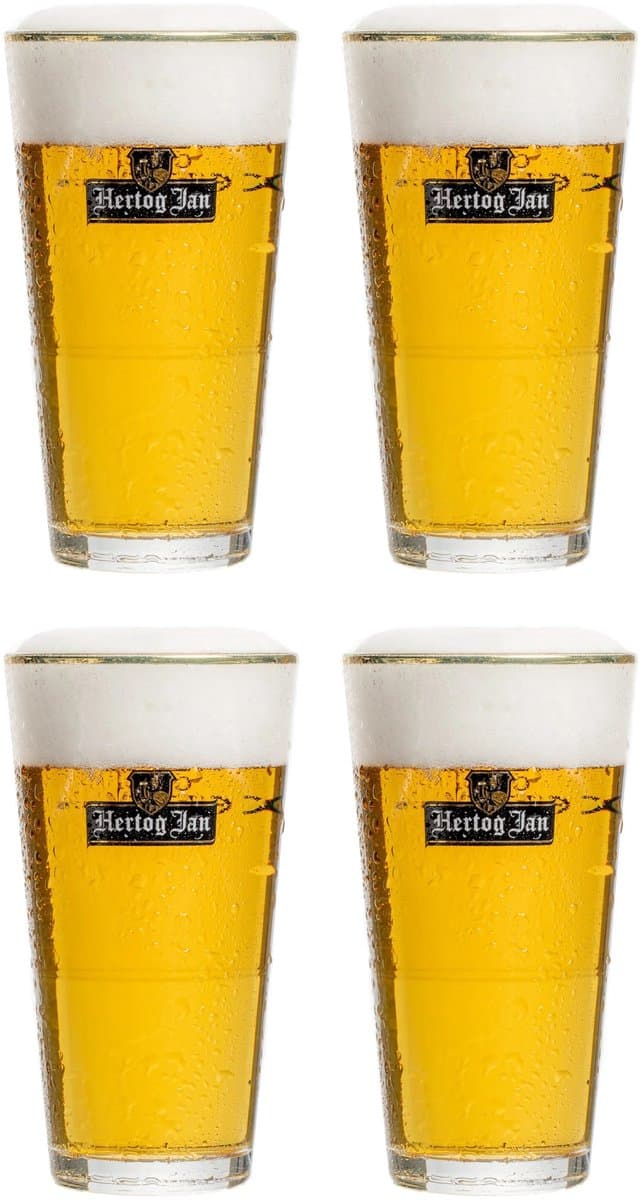 Hertog Jan Bierglazen vaasje 250 ml - 4 stuks