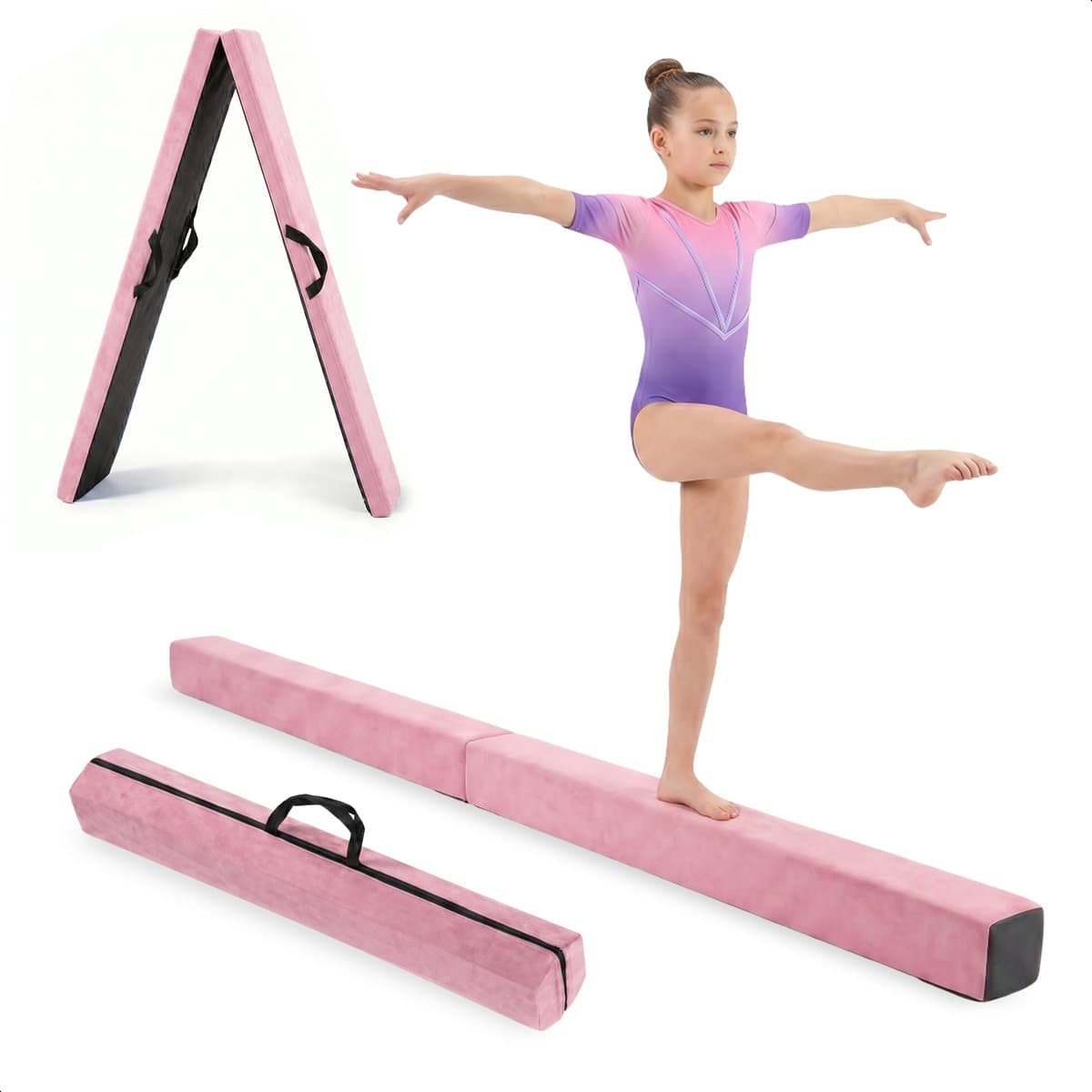 Turnbalk - 210cm - Makkelijk opbergen - Evenwichtsbalk - Voor thuis - Opvouwbaar - Turnen - ProSkill - Eva kern - Balans - Balance - Balk turnen - Balanstrainer