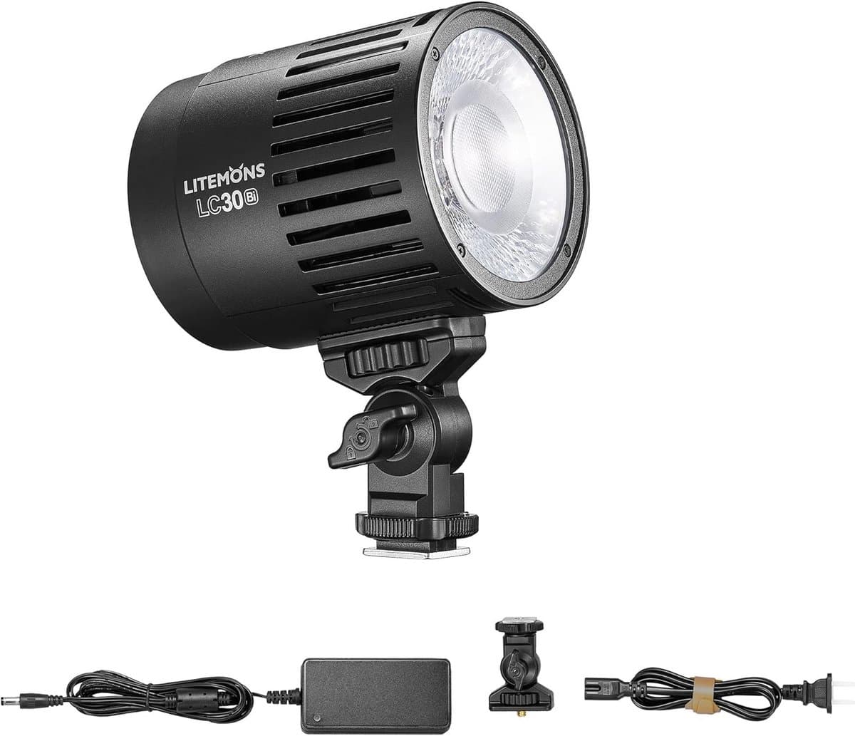 Godox LC30Bi Litemons Tabletop LED Light Color Temperature 3200K-6500KBulit in 11 FX Lighting Effects