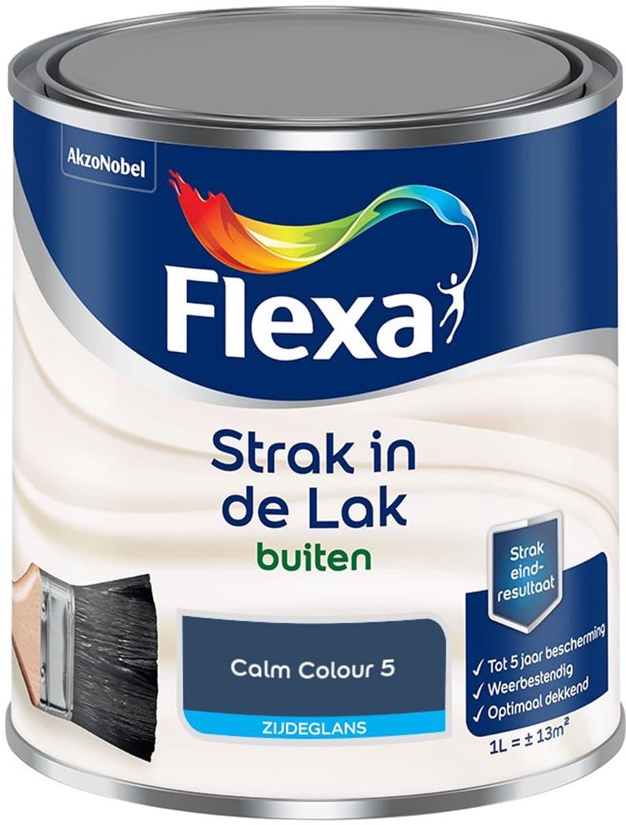 Flexa - Strak In De Lak Buitenlak Zijdeglans - Calm Colour 5 - Mengverf - 1 L