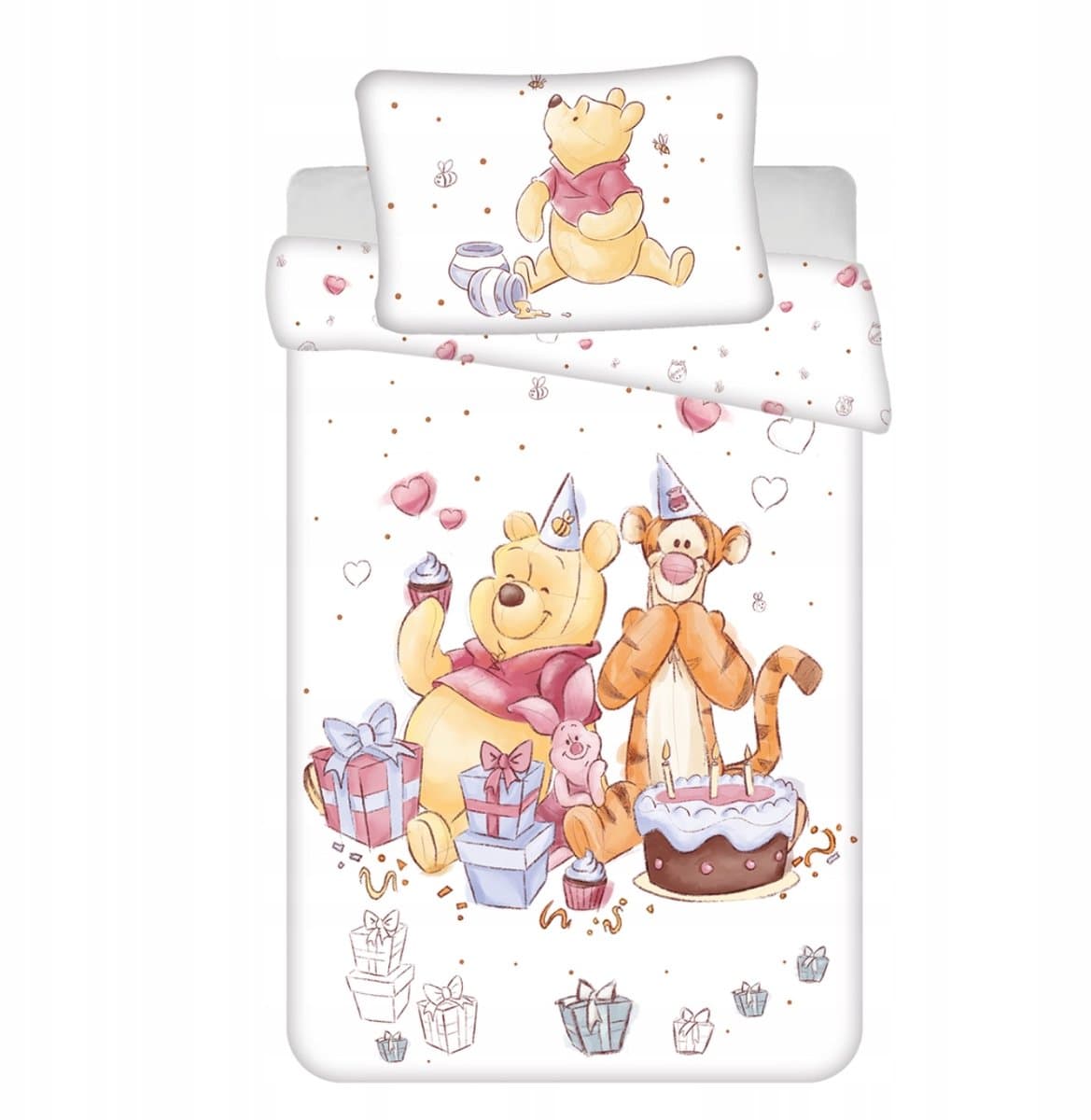 Kubuś Puchatek Kinderbeddengo 100x135cm - Verjaardagsfeest Katoen