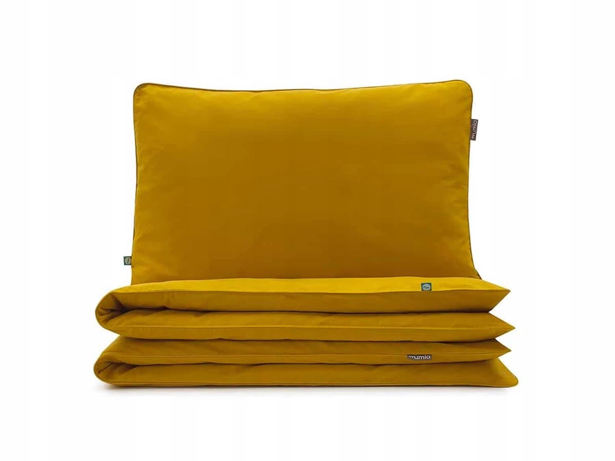 Basis Mosterard Kindébedngoed 90x120 cm + 60x40 cm katoen