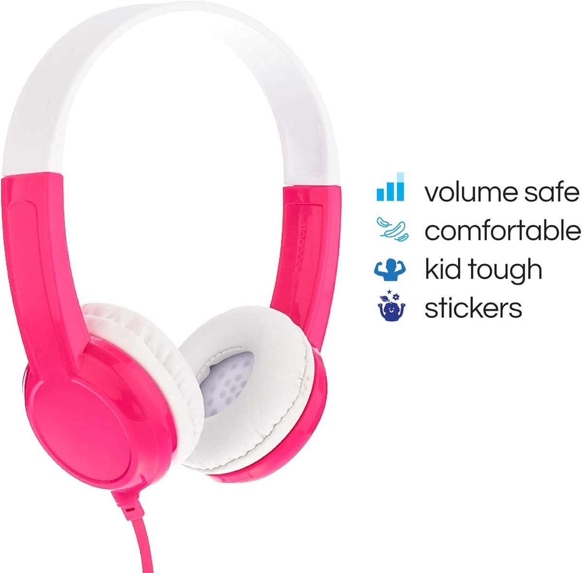 Koptelefoon kinderen met draad - Kinderkoptelefoon - Bedrade hoofdtelefoon - Veilig volume - School - Tablet - Laptop - Reizen - Muziek luisteren