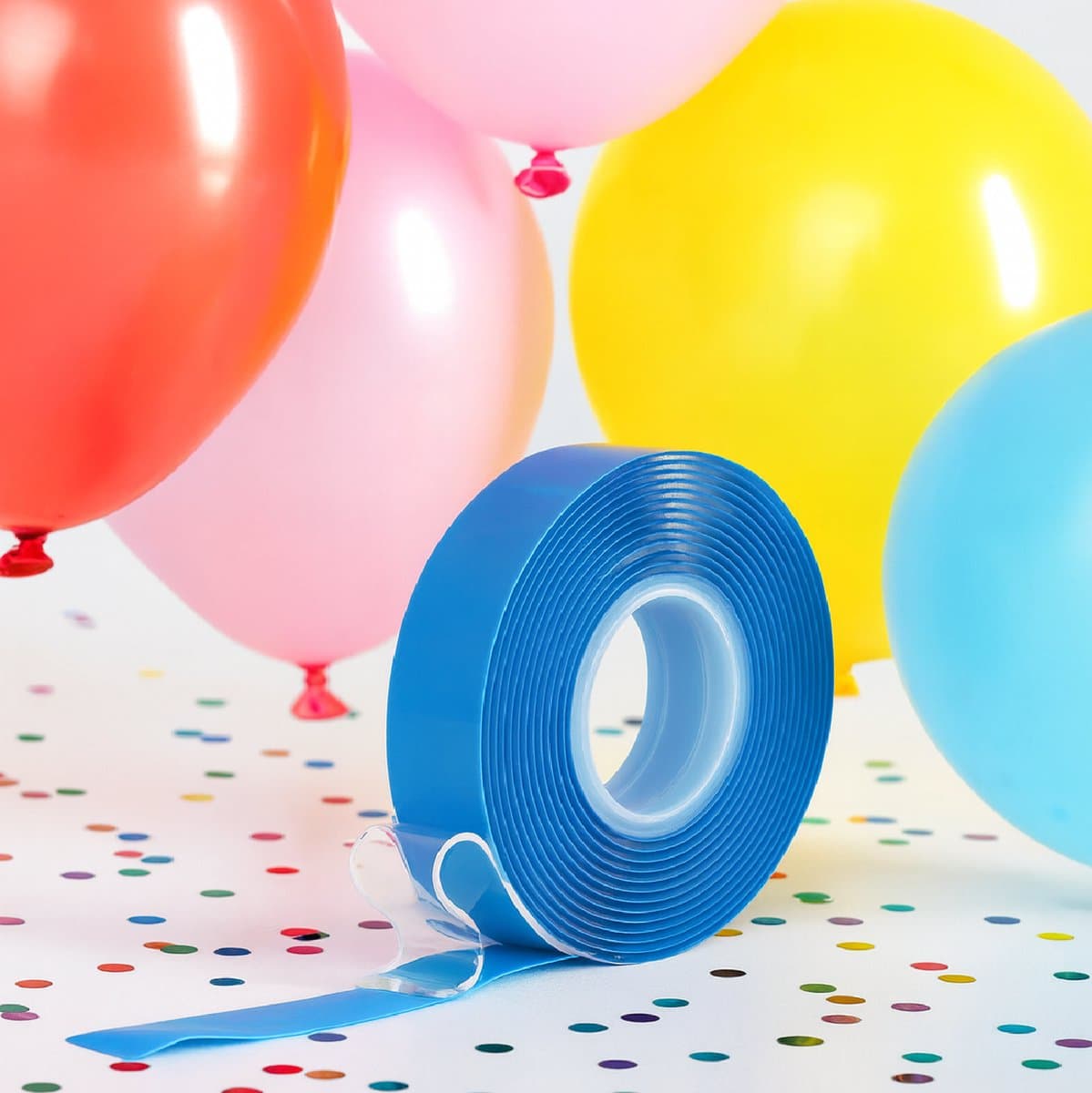24ME® 6 Meter Dubbelzijdig Tape - Transparant - Voor Feestdecoratie - Helium Effect - Ook voor Hobby