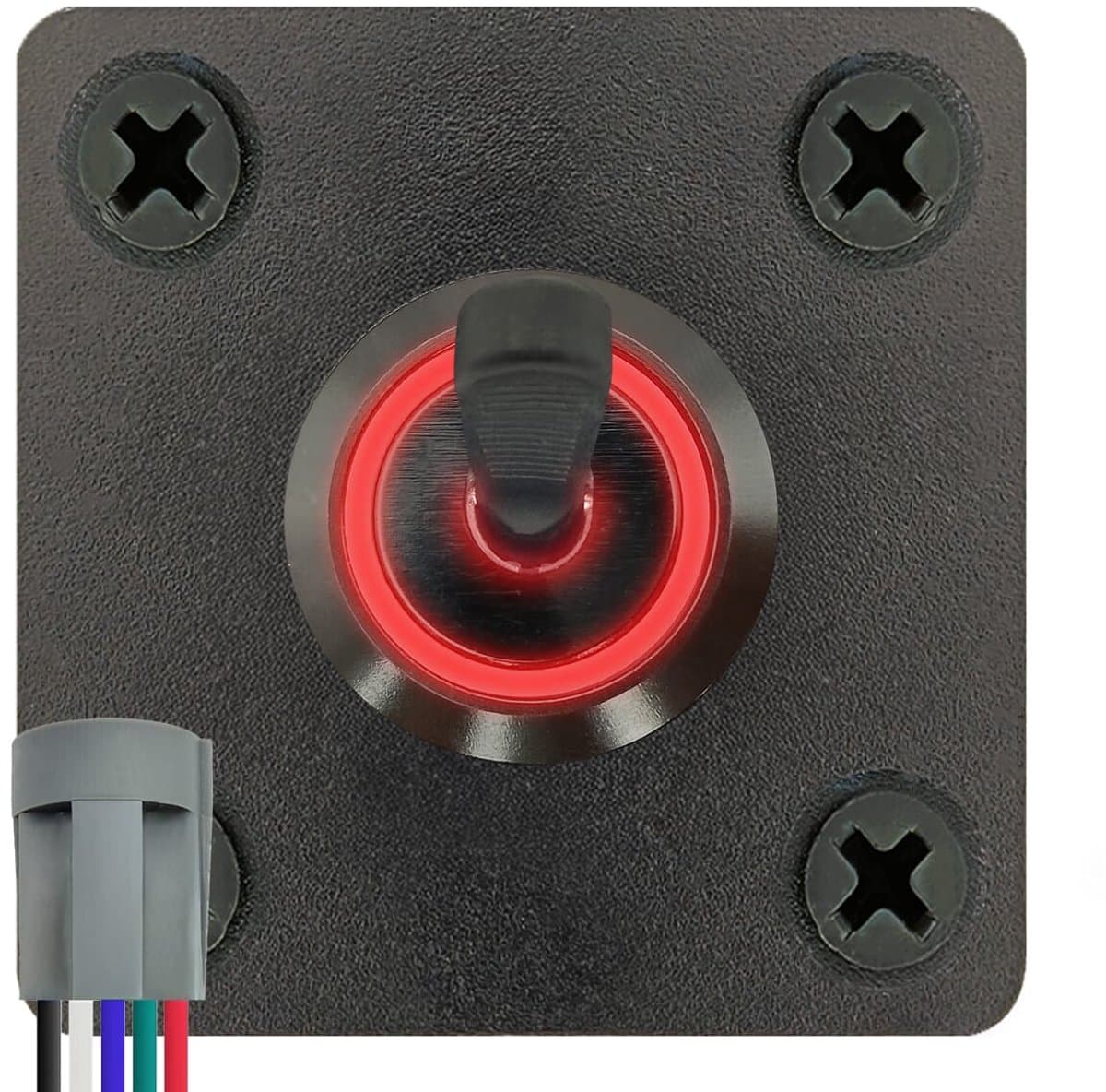 ProRide Metalen Tuimelschakelaar 12-24V OFF-ON - Enkelvoudig Inbouwpaneel - 16mm - LED indicatie Rood