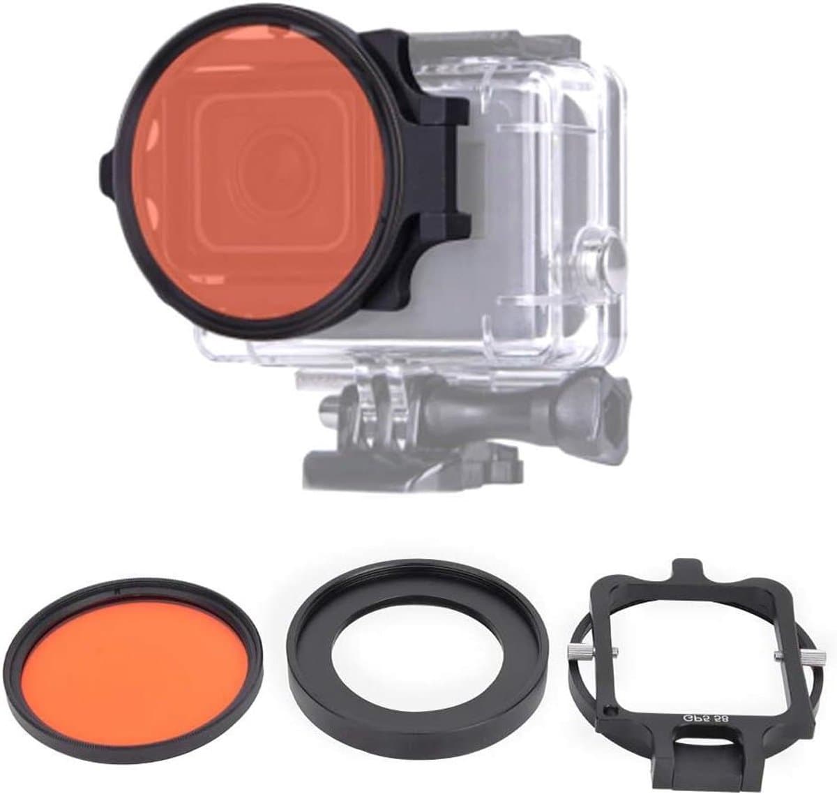 Allecto- Duikfilter - Onderwaterfotografiefilter - Actiecamera - Rood - Macrolens - 58 Mm Optisch Glas - Geschikt voor Onderwatervideo's en Fotografie