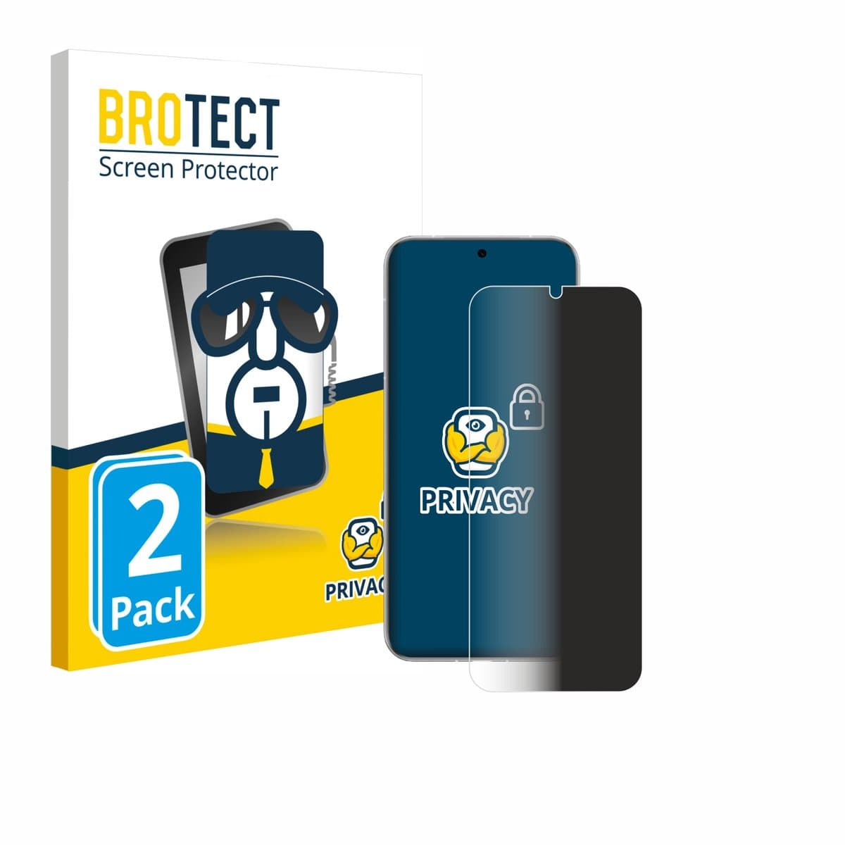 BROTECT - privacy screenprotector voor Huawei Pura 80 Pro - Folie Beschermfolie Blauwlichtfilter 2 Stuks
