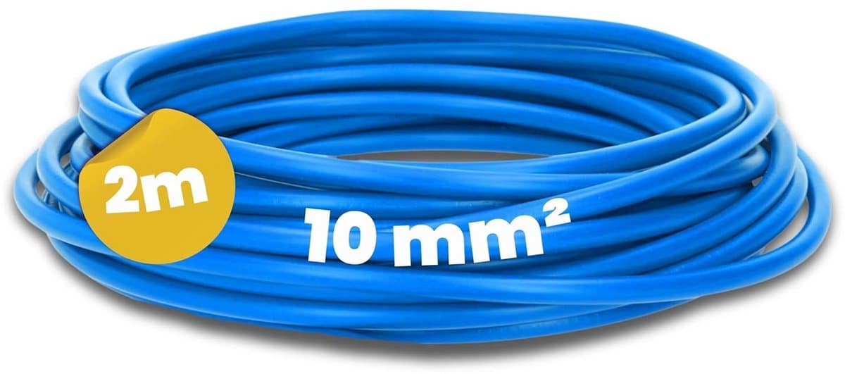 Bedradingskabel Flexibel - Aderkabel Fijndradig - Schakelkast Installatie - H07V-K Normering - 10 mm² - Blauw