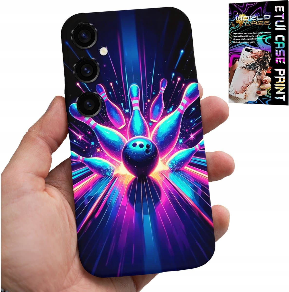 HOESJE VOOR SAMSUNG GALAXY A25 5G - BOWLING STRIKE COVER, ACHTERKANT