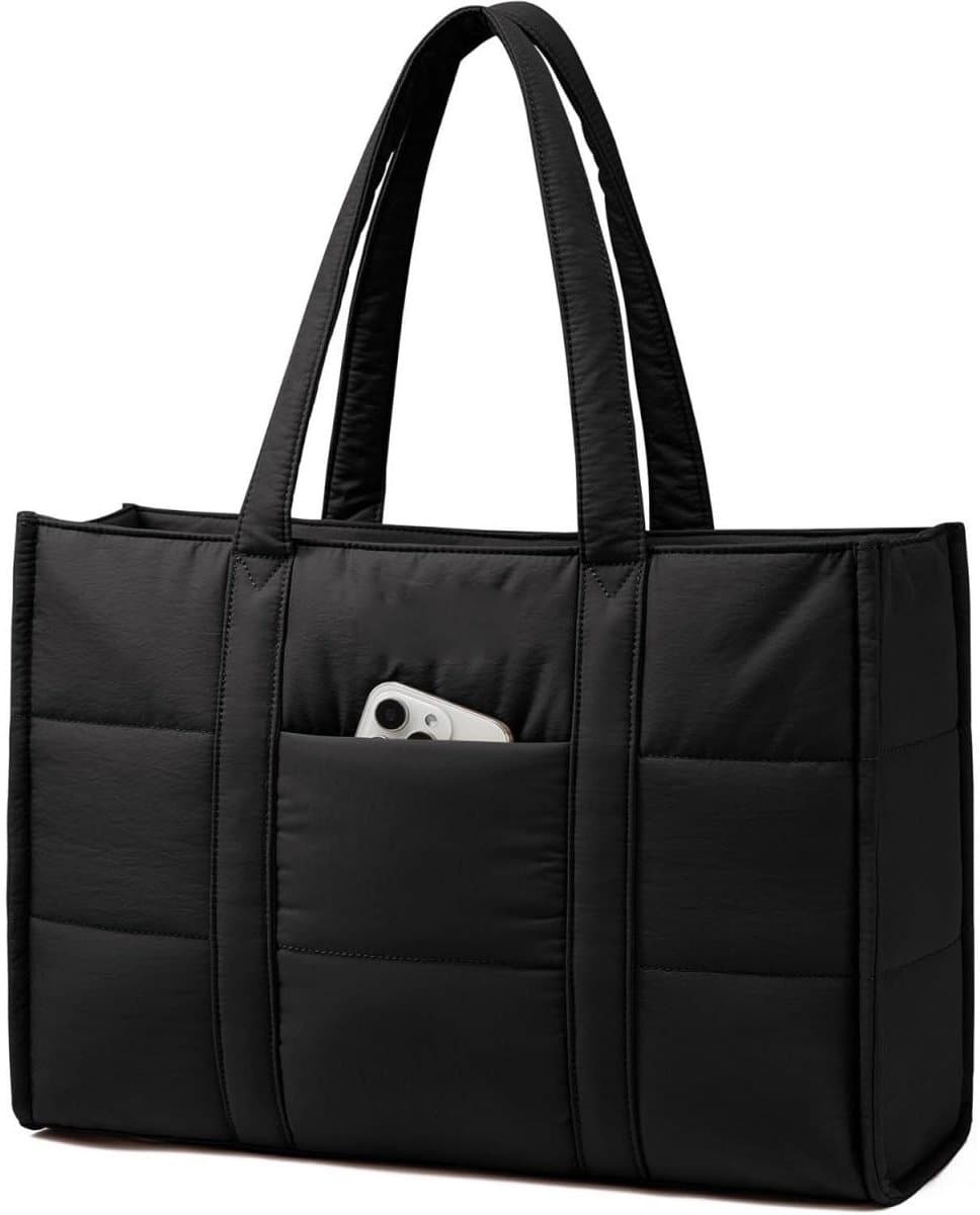 YOZHIQU Laptop-schoudertas - Grote Capaciteit & Overzichtelijke Indeling - Geschikt voor 15,6 Inch Laptop - Duurzaam Nylon Materiaal - Makkelijk Wasbaar - 15,8x11,8x5,7 inch
