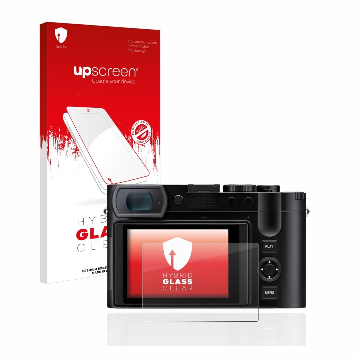 upscreen - Screenprotector voor Leica Q3 / Q3 43 - Folie Beschermfolie Beschermglas transparant