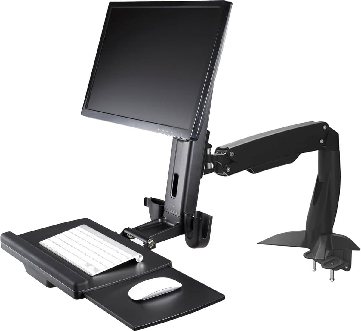In hoogte Verstelbare Zit-Sta Bureau Arm voor Monitor met Keyboard en Muisblad