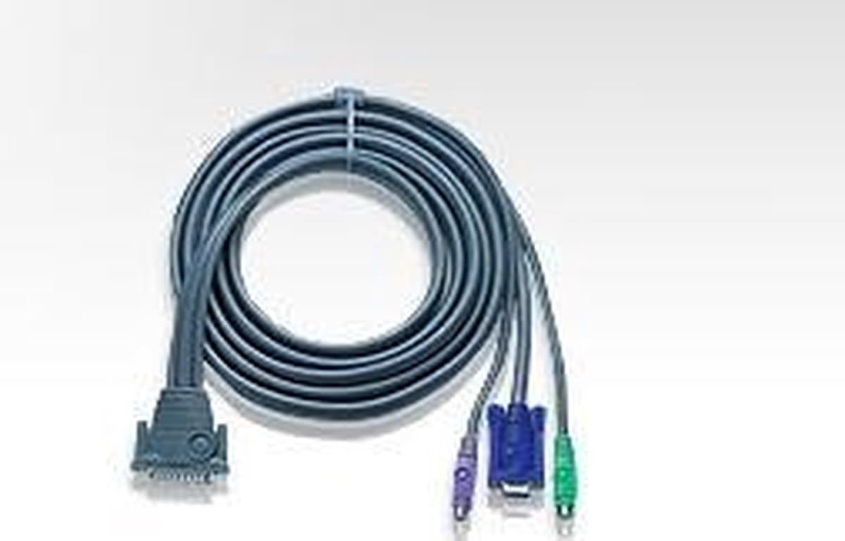 ATEN 2L1601P toetsenbord-video-muis (kvm) kabel Grijs 1,8 m