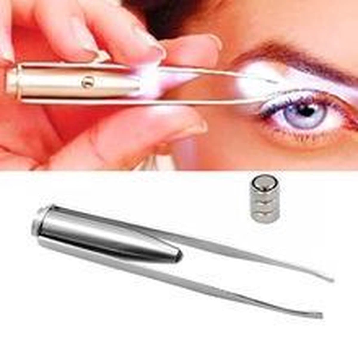 Pincet LED Licht lamp - Wenkbrauw Trimmer Epilator Met LED verlichting - Epileren Met Lamp