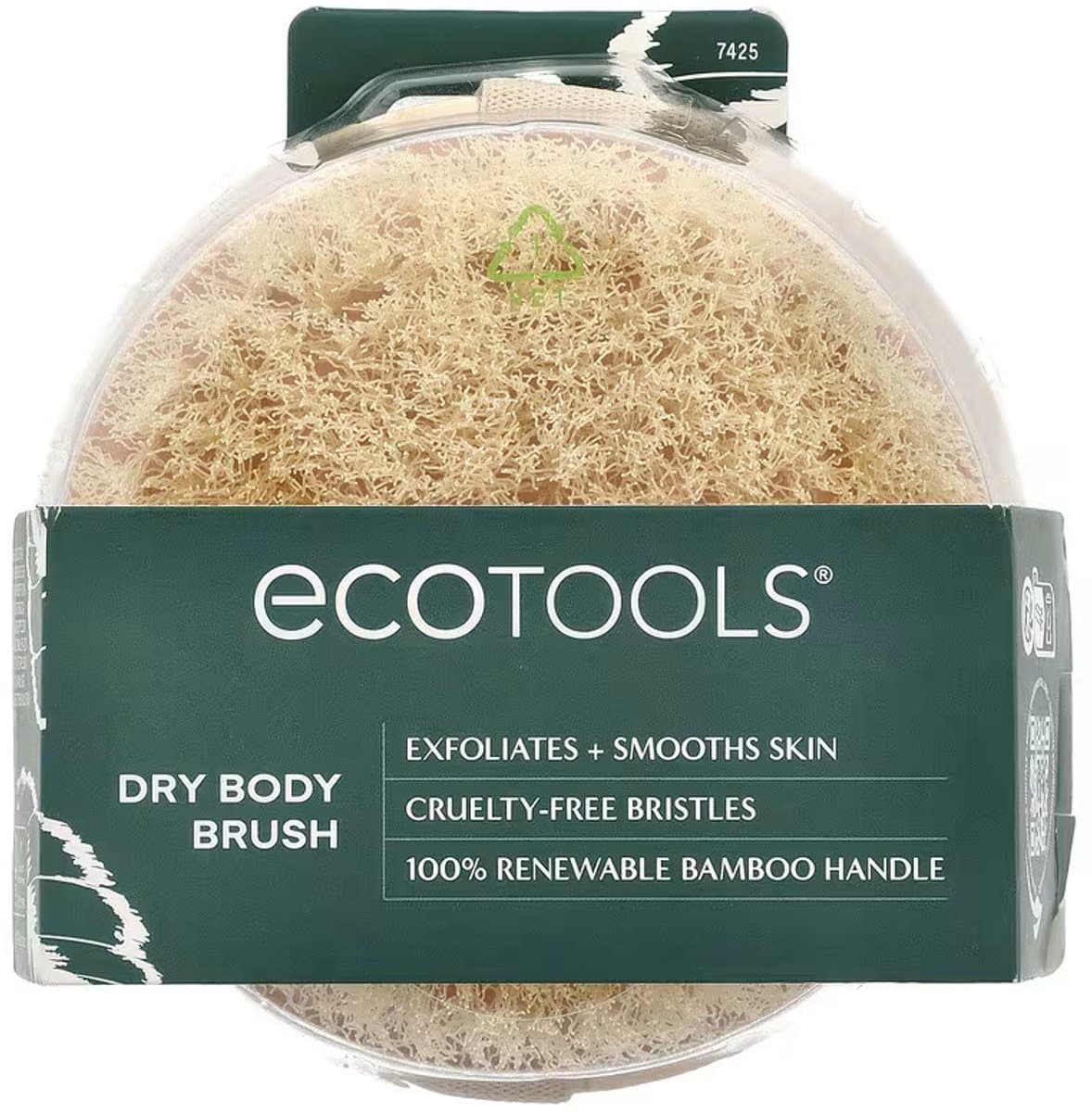 Ecotools Dry Body Brush - Vegan - Best to Exfoliate + Smooth Skin - Cruelty Free Bristles