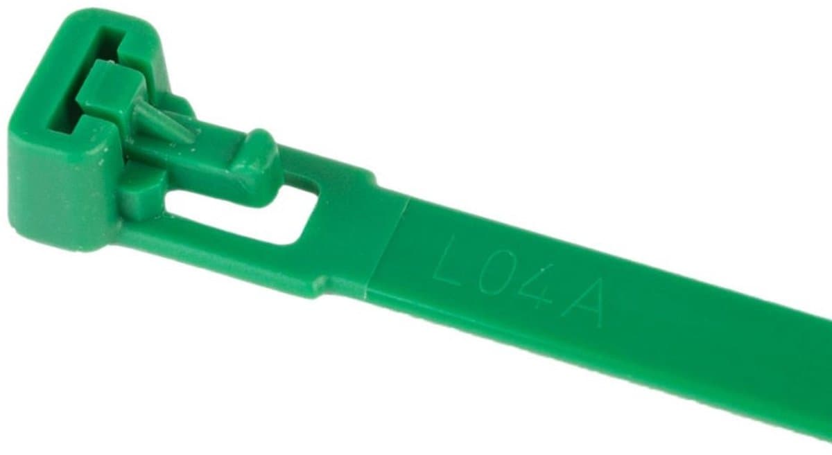 TD47 Hersluitbare Kabelbinders 7.6 x 370 mm Groen - Tie wraps - Tyraps