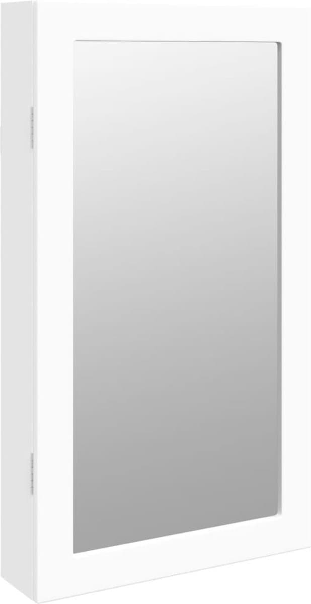 VidaXL spiegel-sierkast met LED-verlichting, wandmontage, 37,5 x 10 x 67 cm, wit