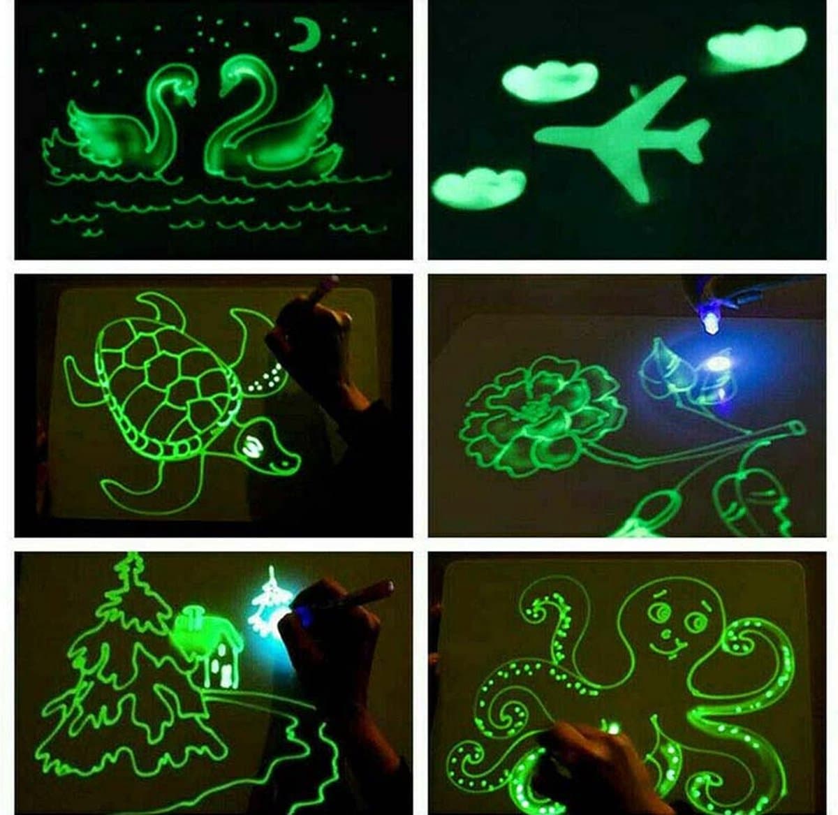 iBello Glow In The Dark tekenbord A3 formaat