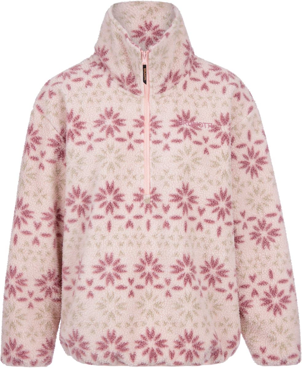 Brunotti - Rezan Teddy Fleece Dames - Sepia Rose - Fleece met Rits - Loose Fit - Extra Zacht - L