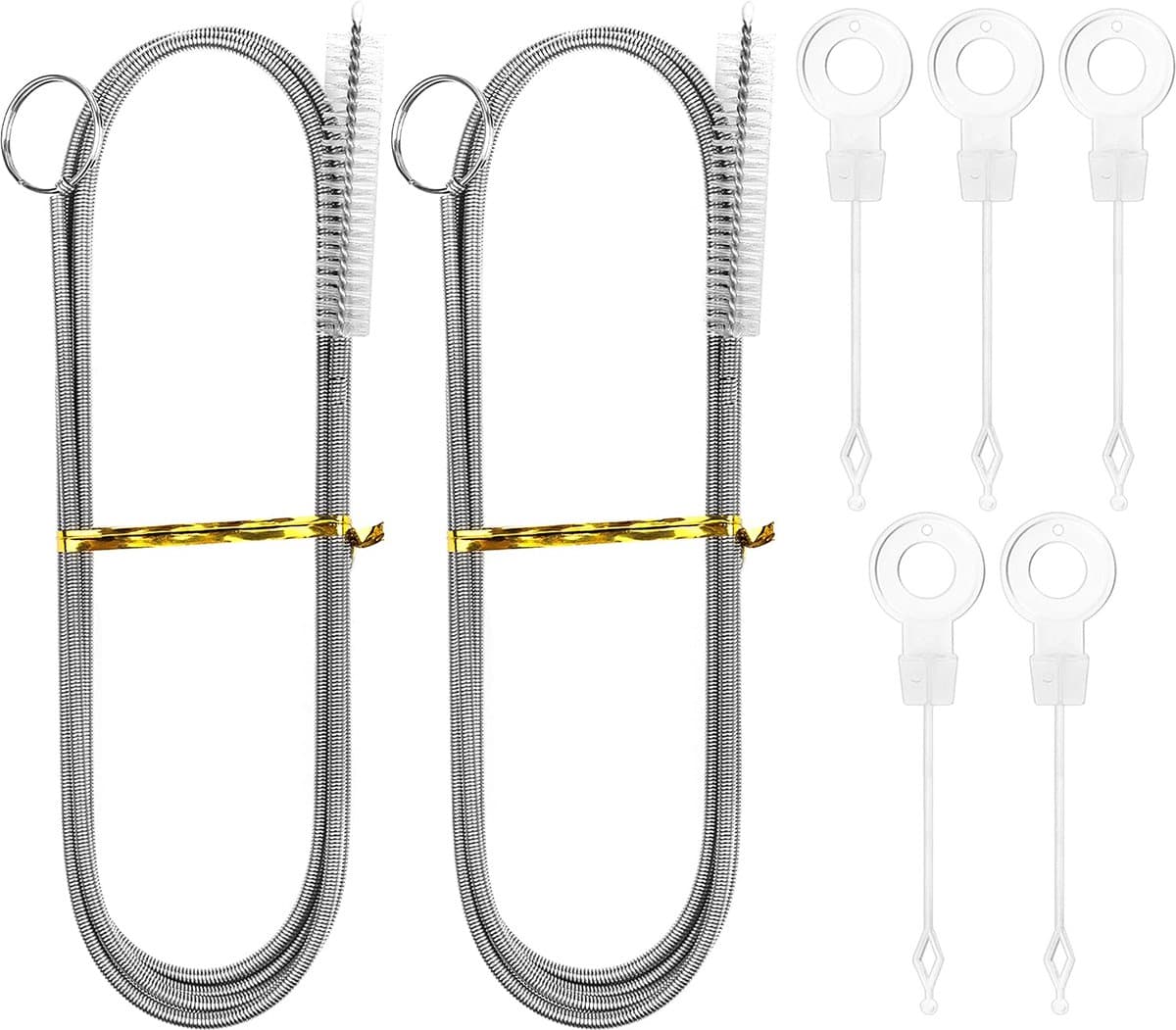 Famanu – 2 Oelkast Reinigingsborstel, 150cm Koelkastborstel Afvoerborstel, Keukenafvoeren Doucheafvoeren Reinigingsborstel, Nylon Flexibele Afvoerreinigingsborstel Buisreinigingsborstel